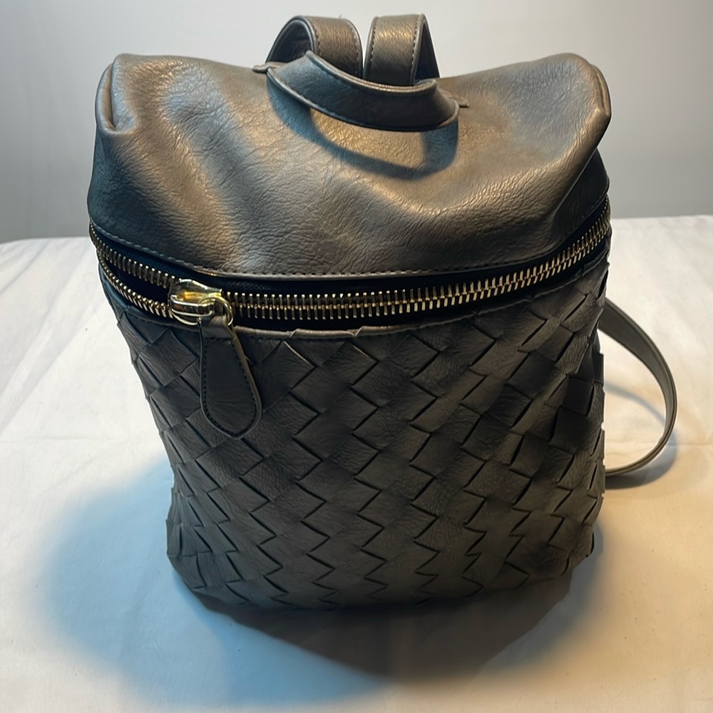 Madison West Dark Grey Backpack Purse